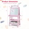 3-in-1 Kids Art Easel with Double-Sided Blackboard-Whiteboard and Paper Roll and Storage Shelves